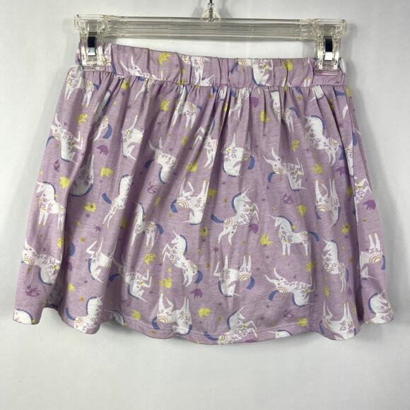 Cat & Jack Unicorn Skort Kids Size L 10 12 Pull On Gathered‎ Pleat Knit Kidcore - Picture 4 of 6